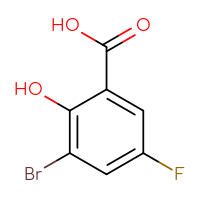 Chemical structure of 3-bromo-5-fluoro-2-hydroxybenzoic acid - CSSB00000716671