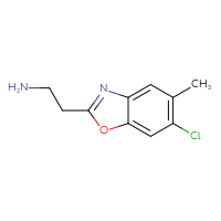 Chemical structure of 2-(6-chloro-5-methyl-1,3-benzoxazol-2-yl)ethan-1-amine - CSSB00010243944