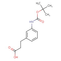 Chemical structure of 3-(3-{[(tert-butoxy)carbonyl]amino}phenyl)propanoic acid - CSSB00011219213