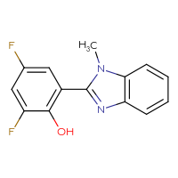 Chemical structure of 2,4-difluoro-6-(1-methyl-1H-1,3-benzodiazol-2-yl)phenol - CSSB06715249505