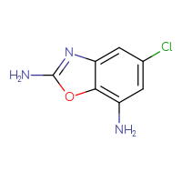 Chemical structure of 5-chloro-1,3-benzoxazole-2,7-diamine - CSSB00010365601