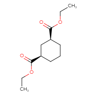Chemical structure of 1,3-diethyl (1R,3S)-cyclohexane-1,3-dicarboxylate - CSSB00160572529