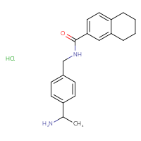 Chemical structure of N-{[4-(1-aminoethyl)phenyl]methyl}-5,6,7,8-tetrahydronaphthalene-2-carboxamide hydrochloride - CSSB00161163886