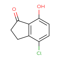 Chemical structure of 4-chloro-7-hydroxy-2,3-dihydro-1H-inden-1-one - CSSB00000077558
