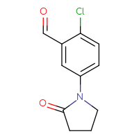 Chemical structure of 2-chloro-5-(2-oxopyrrolidin-1-yl)benzaldehyde - CSSB00010202076