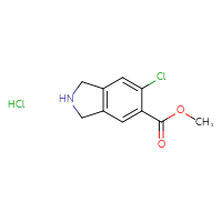 Chemical structure of methyl 6-chloro-2,3-dihydro-1H-isoindole-5-carboxylate hydrochloride - CSSB20621793334