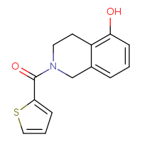 Chemical structure of 2-(thiophene-2-carbonyl)-1,2,3,4-tetrahydroisoquinolin-5-ol - CSSB02004214159