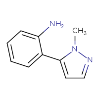 Chemical structure of 2-(1-methyl-1H-pyrazol-5-yl)aniline - CSSB00011961163