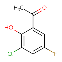 Chemical structure of 1-(3-chloro-5-fluoro-2-hydroxyphenyl)ethan-1-one - CSSB00011659368