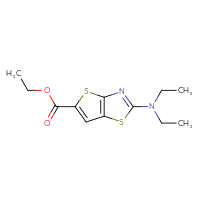 Chemical structure of ethyl 2-(diethylamino)thieno[2,3-d][1,3]thiazole-5-carboxylate - CSSB00102548471