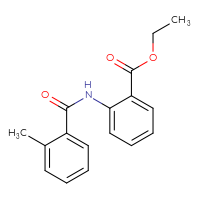 Chemical structure of ethyl 2-(2-methylbenzamido)benzoate - CSSB00046795869