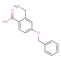 Chemical structure of 4-(benzyloxy)-2-ethylbenzoic acid - CSSB02495483039