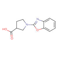 Chemical structure of 1-(1,3-benzoxazol-2-yl)pyrrolidine-3-carboxylic acid - CSSB00005710826