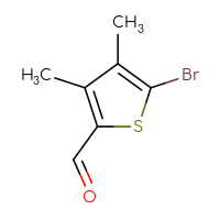 Chemical structure of 5-bromo-3,4-dimethylthiophene-2-carbaldehyde - CSSB00010334386