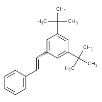 Chemical structure of 1,3-di-tert-butyl-5-(2-phenylethenyl)benzene - CSSB00025756787