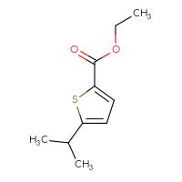 Chemical structure of ethyl 5-(propan-2-yl)thiophene-2-carboxylate - CSSB00016359110