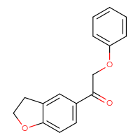 Chemical structure of 1-(2,3-dihydro-1-benzofuran-5-yl)-2-phenoxyethan-1-one - CSSB00000448415