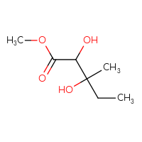 Chemical structure of methyl 2,3-dihydroxy-3-methylpentanoate - CSSB00011111419