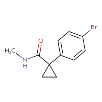 Chemical structure of 1-(4-bromophenyl)-N-methylcyclopropane-1-carboxamide - CSSB00011196022