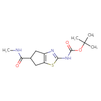 Chemical structure of tert-butyl N-[5-(methylcarbamoyl)-4H,5H,6H-cyclopenta[d][1,3]thiazol-2-yl]carbamate - CSSB20976548078