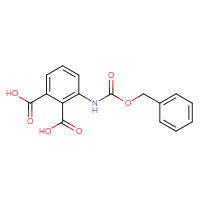 Chemical structure of 3-{[(benzyloxy)carbonyl]amino}benzene-1,2-dicarboxylic acid - CSSB03437853196