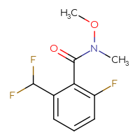 Chemical structure of 2-(difluoromethyl)-6-fluoro-N-methoxy-N-methylbenzamide - CSSB07054548047