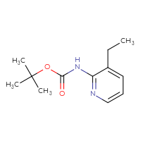 Chemical structure of tert-butyl N-(3-ethylpyridin-2-yl)carbamate - CSSB00000733885