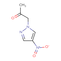 Chemical structure of 1-(4-nitro-1H-pyrazol-1-yl)propan-2-one - CSSB00011228318
