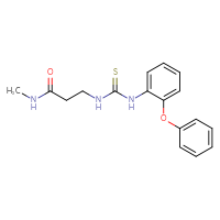 Chemical structure of N-methyl-3-{[(2-phenoxyphenyl)carbamothioyl]amino}propanamide - CSSB04545486800