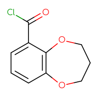 Chemical structure of 3,4-dihydro-2H-1,5-benzodioxepine-6-carbonyl chloride - CSSB00000067416