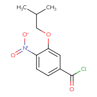 Chemical structure of 3-(2-methylpropoxy)-4-nitrobenzoyl chloride - CSSB02515432923