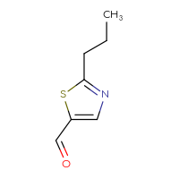 Chemical structure of 2-propyl-1,3-thiazole-5-carbaldehyde - CSSB00000687269