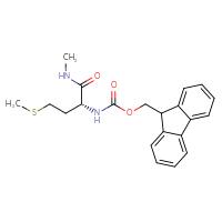 Chemical structure of (9H-fluoren-9-yl)methyl N-[(1R)-1-(methylcarbamoyl)-3-(methylsulfanyl)propyl]carbamate - CSSB00113615125