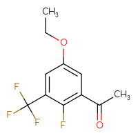 Chemical structure of 1-[5-ethoxy-2-fluoro-3-(trifluoromethyl)phenyl]ethan-1-one - CSSB21103684492