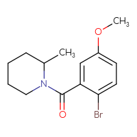 Chemical structure of 1-(2-bromo-5-methoxybenzoyl)-2-methylpiperidine - CSSB00000579324