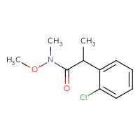 Chemical structure of 2-(2-chlorophenyl)-N-methoxy-N-methylpropanamide - CSSB01045817882