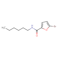 Chemical structure of 5-bromo-N-hexylfuran-2-carboxamide - CSSB00000192179