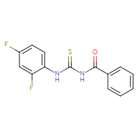 Chemical structure of 1-benzoyl-3-(2,4-difluorophenyl)thiourea - CSSB00020610964