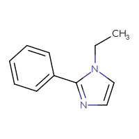 Chemical structure of 1-ethyl-2-phenyl-1H-imidazole - CSSB00015367868