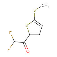 Chemical structure of 2,2-difluoro-1-[5-(methylsulfanyl)thiophen-2-yl]ethan-1-one - CSSB00153742280
