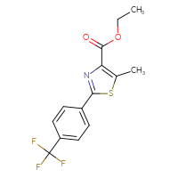 Chemical structure of ethyl 5-methyl-2-[4-(trifluoromethyl)phenyl]-1,3-thiazole-4-carboxylate - CSSB01411771980