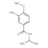 Chemical structure of 3-amino-4-methoxy-N-(propan-2-yl)benzamide - CSSB00011193733