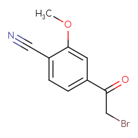 Chemical structure of 4-(2-bromoacetyl)-2-methoxybenzonitrile - CSSB00010768293