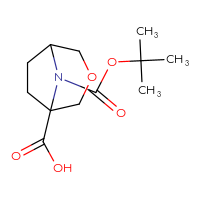 Chemical structure of 8-[(tert-butoxy)carbonyl]-3-oxa-8-azabicyclo[3.2.1]octane-1-carboxylic acid - CSSB00160480276