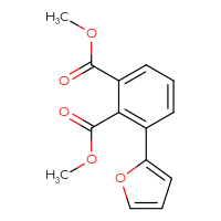 Chemical structure of 1,2-dimethyl 3-(furan-2-yl)benzene-1,2-dicarboxylate - CSSB06588644792