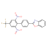 Chemical structure of 2-[2',6'-dinitro-4'-(trifluoromethyl)-[1,1'-biphenyl]-4-yl]-1,3-benzoxazole - CSSB21531607096