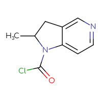 Chemical structure of 2-methyl-1H,2H,3H-pyrrolo[3,2-c]pyridine-1-carbonyl chloride - CSSB06599034605