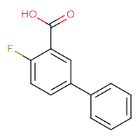 Chemical structure of 4-fluoro-[1,1'-biphenyl]-3-carboxylic acid - CSSB00011191931