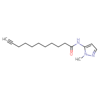 Chemical structure of N-(1-methyl-1H-pyrazol-5-yl)undec-10-ynamide - CSSB06489279995