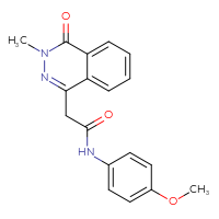 Chemical structure of N-(4-methoxyphenyl)-2-(3-methyl-4-oxo-3,4-dihydrophthalazin-1-yl)acetamide - CSSB00028131779